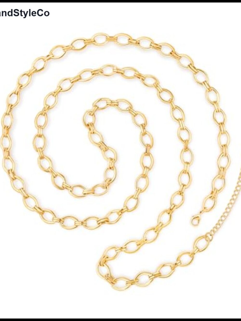 18K Gold Plated Chunky Chain Necklace Statement Long Layering Jewelry